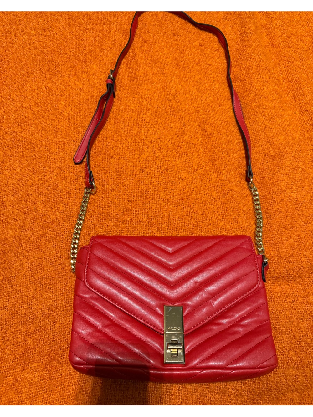 Crossbody Bag with Gold Hardware